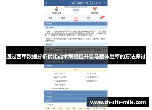 通过西甲数据分析优化战术策略提升皇马整体胜率的方法探讨